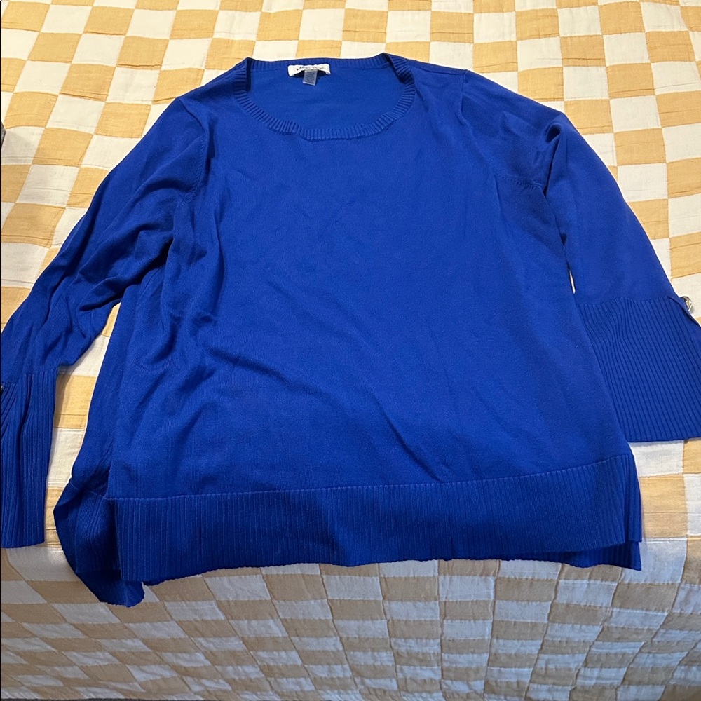 Vibrant Blue Long Sleeve Sweater size 1X